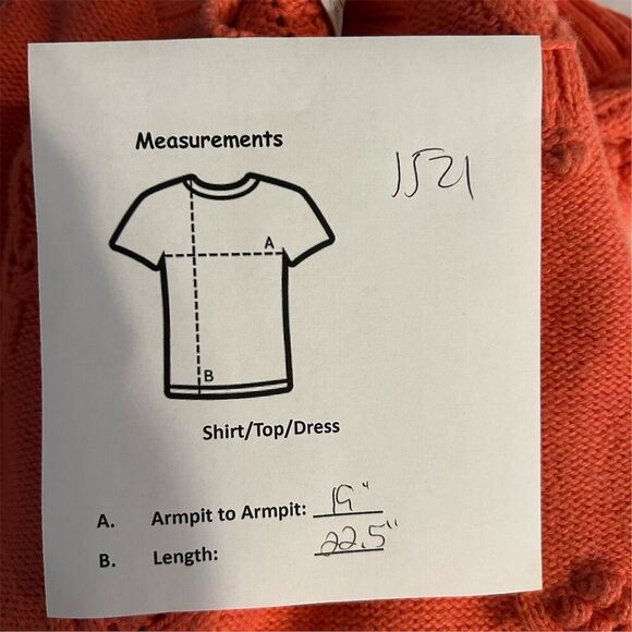 LOFT Women's Tangerine Pink Bobble Pointelle Sweater Size M Long Sleeve Pullover - Picture 10 of 10